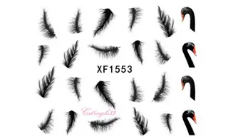Water decal animaux cygne noir XF1553