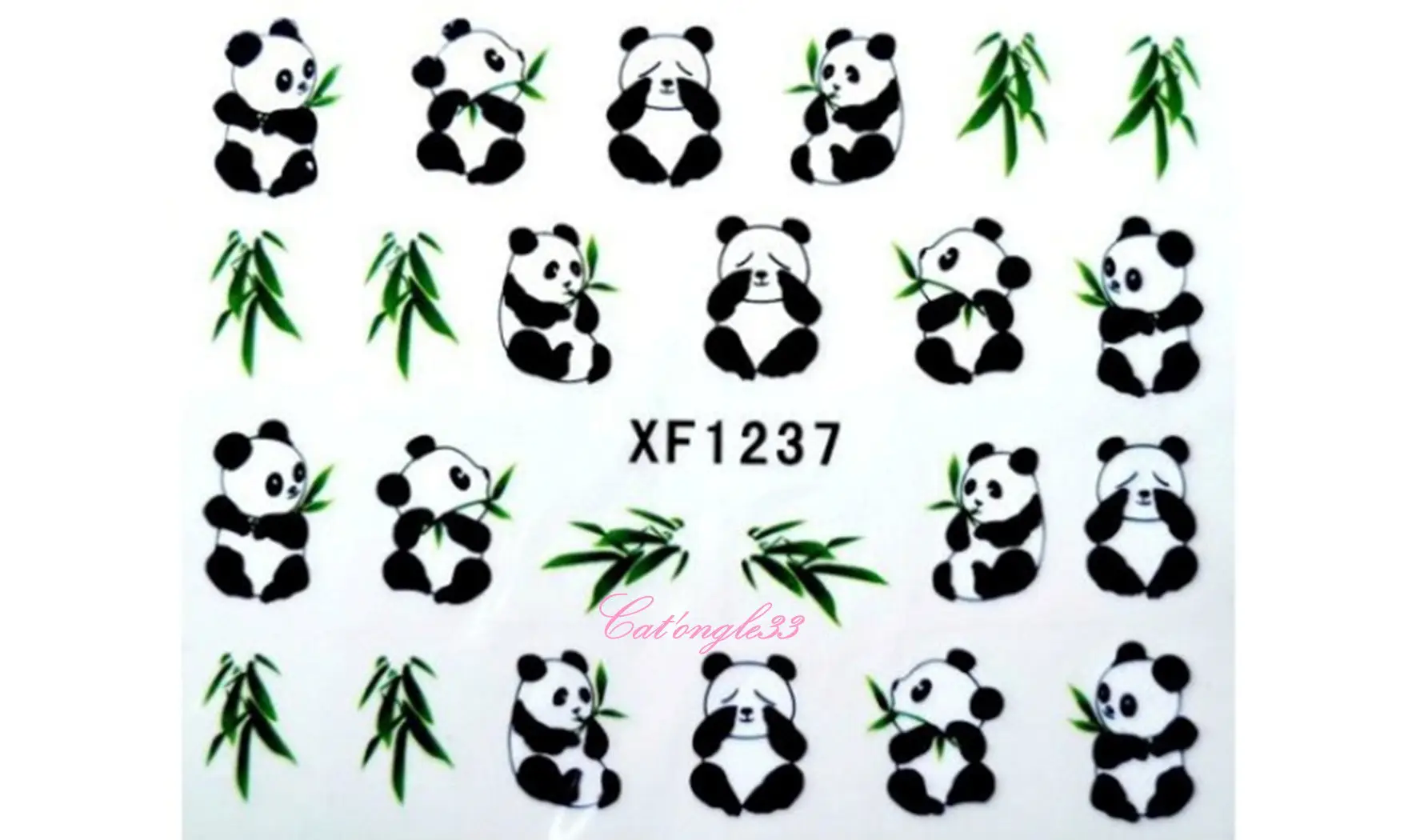 Water decal animaux panda XF1237