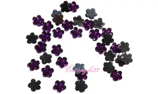 Strass fleurs violette