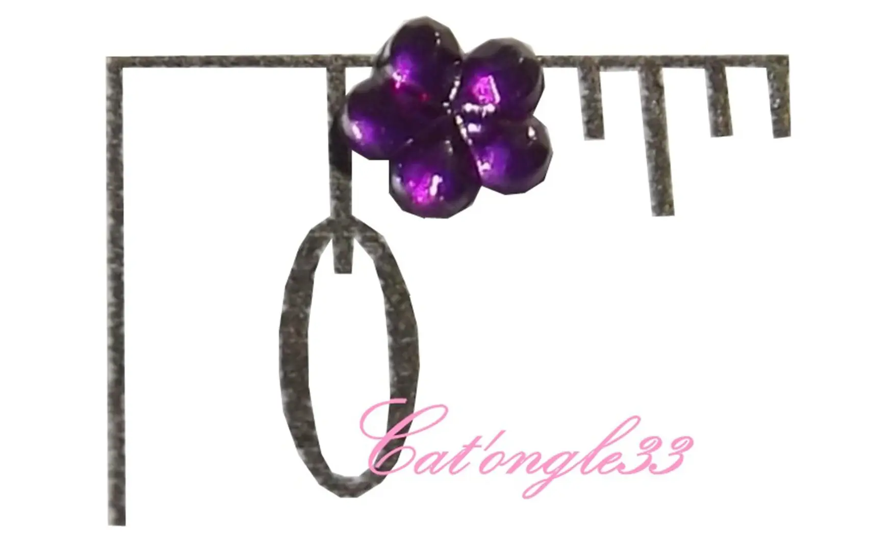 Strass fleurs violette