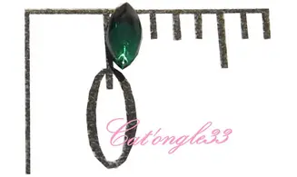 Strass olive vert foncé 3/1 mm