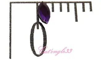 Strass olive violette 3/1 mm