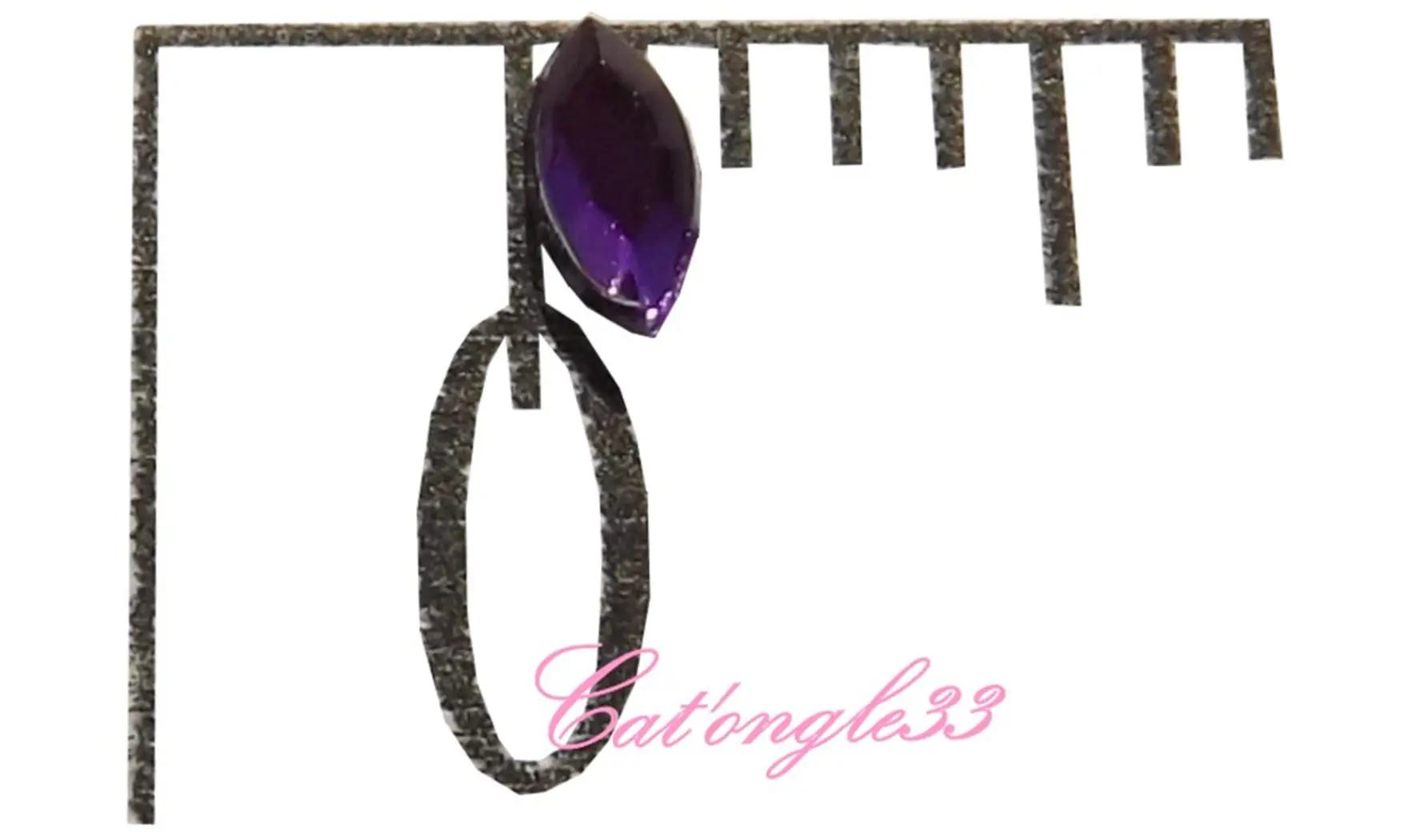 Strass olive violette 3/1 mm