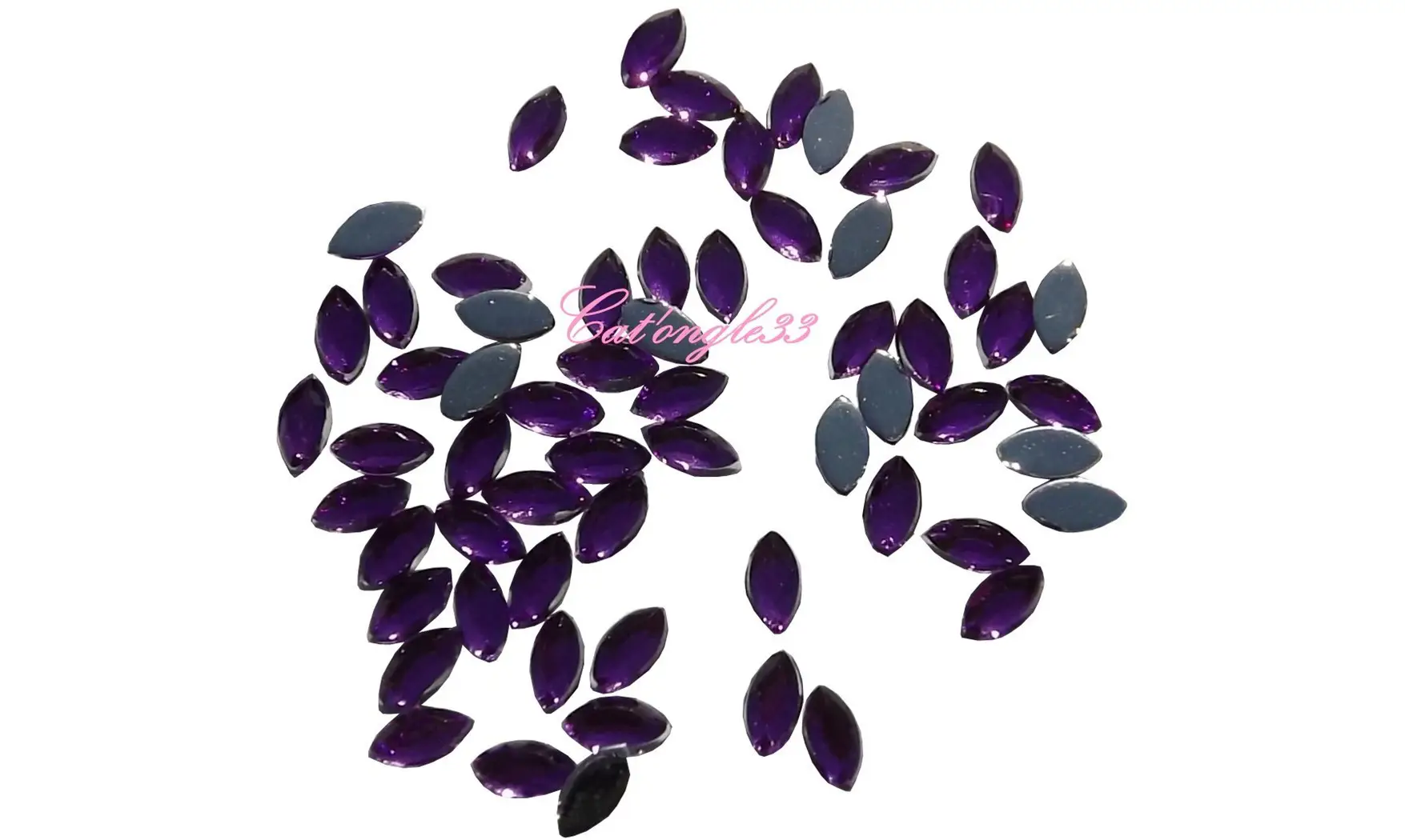 Strass olive violette 3/1 mm