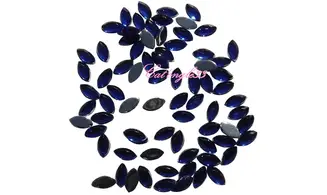 Strass olive bleu roi 3/1 mm
