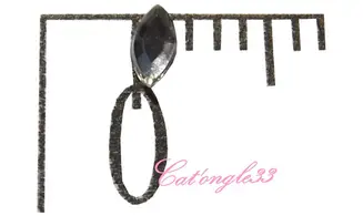 Strass olive argent 3/1 mm