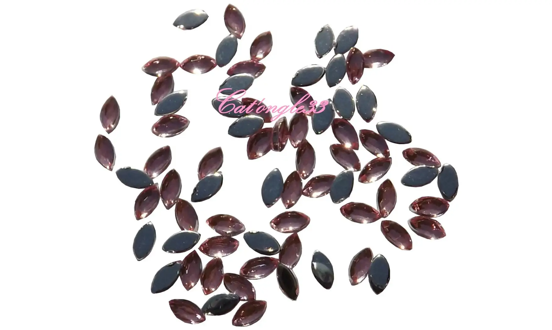 Strass olive rose clair 3/1 mm