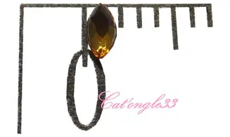 Strass olive jaune 3/1 mm