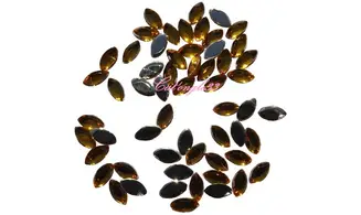 Strass olive jaune 3/1 mm