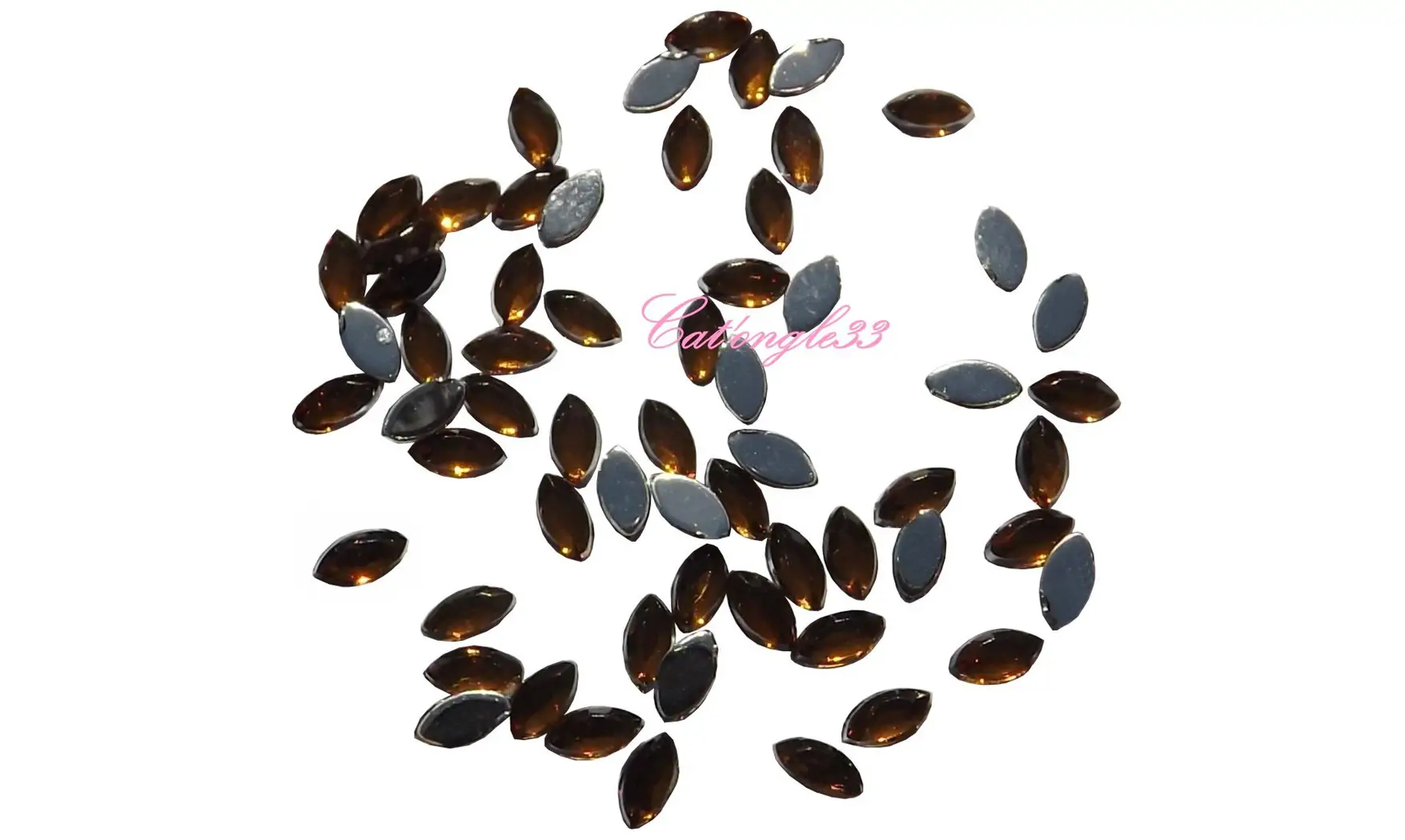 Strass olive marron 3/1 mm