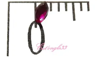 Strass olive fuchsia 3/1 mm