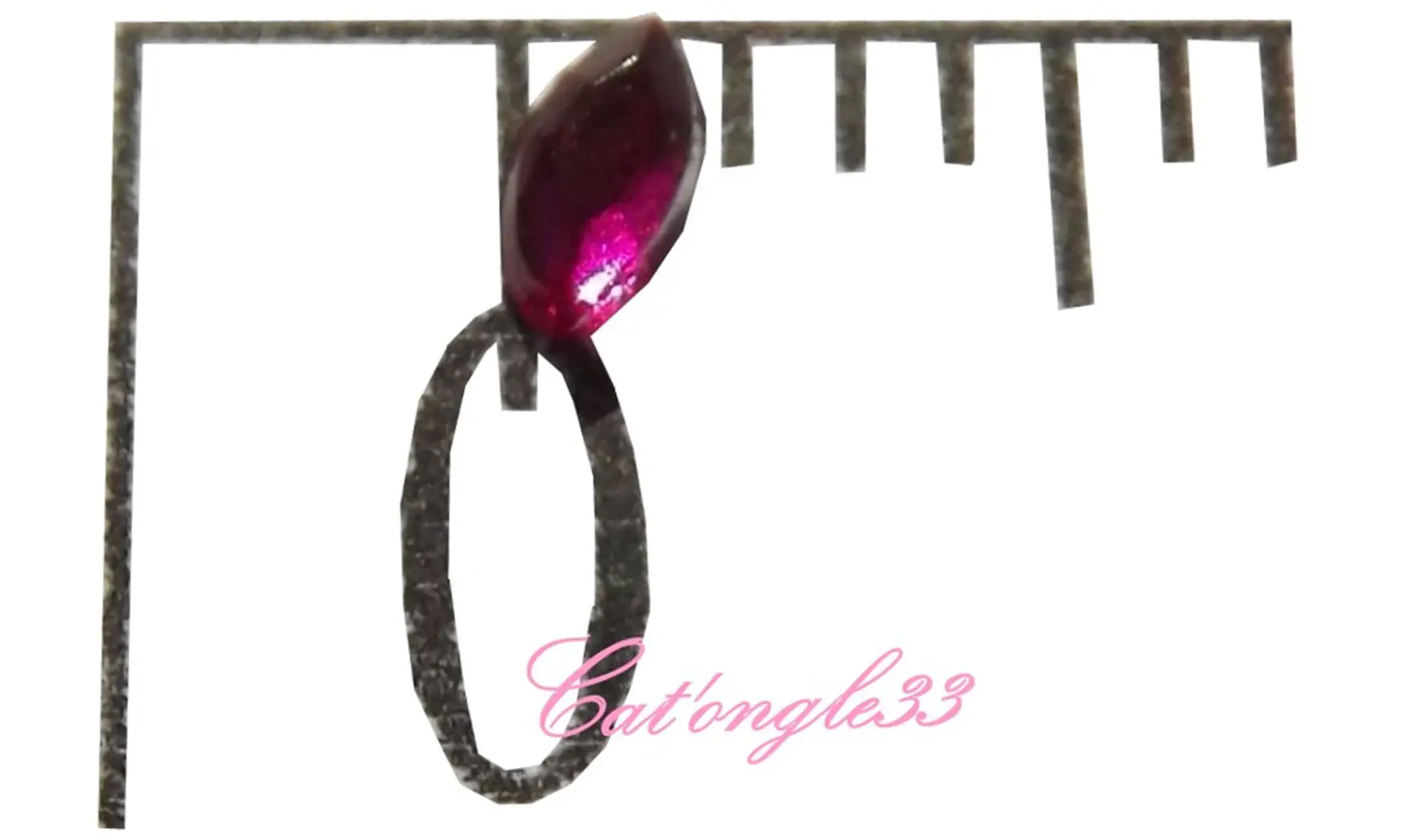 Strass olive fuchsia 3/1 mm