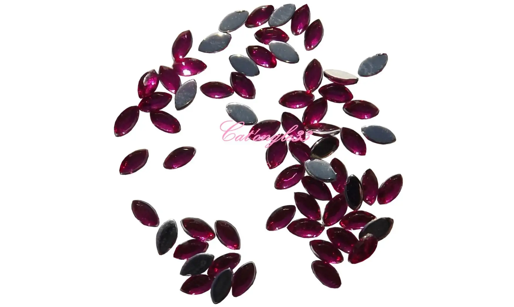 Strass olive fuchsia 3/1 mm