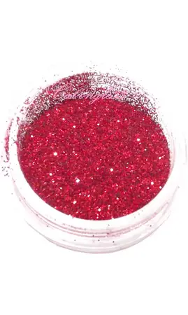 Paillettes fines rouge nail art