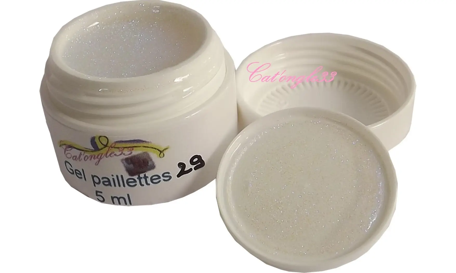Gel UV 5 ml blanc irisé 29