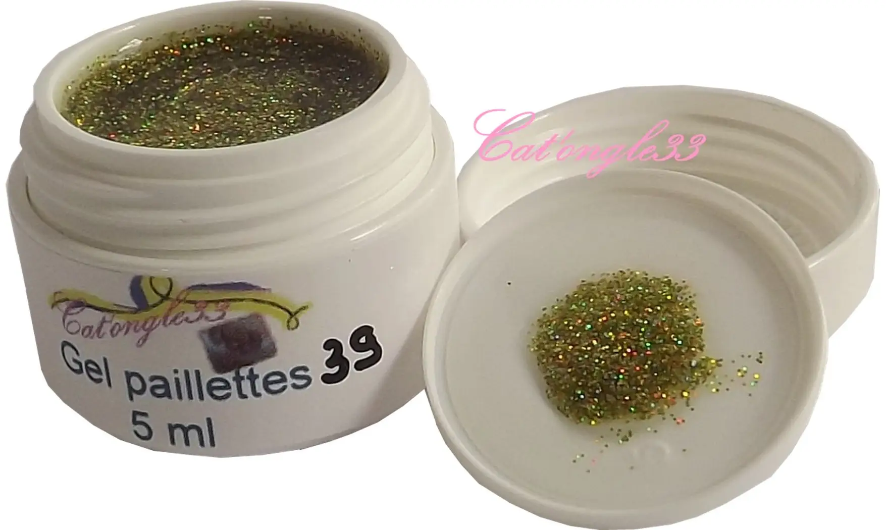 Gel UV 5 ml or irisé 39