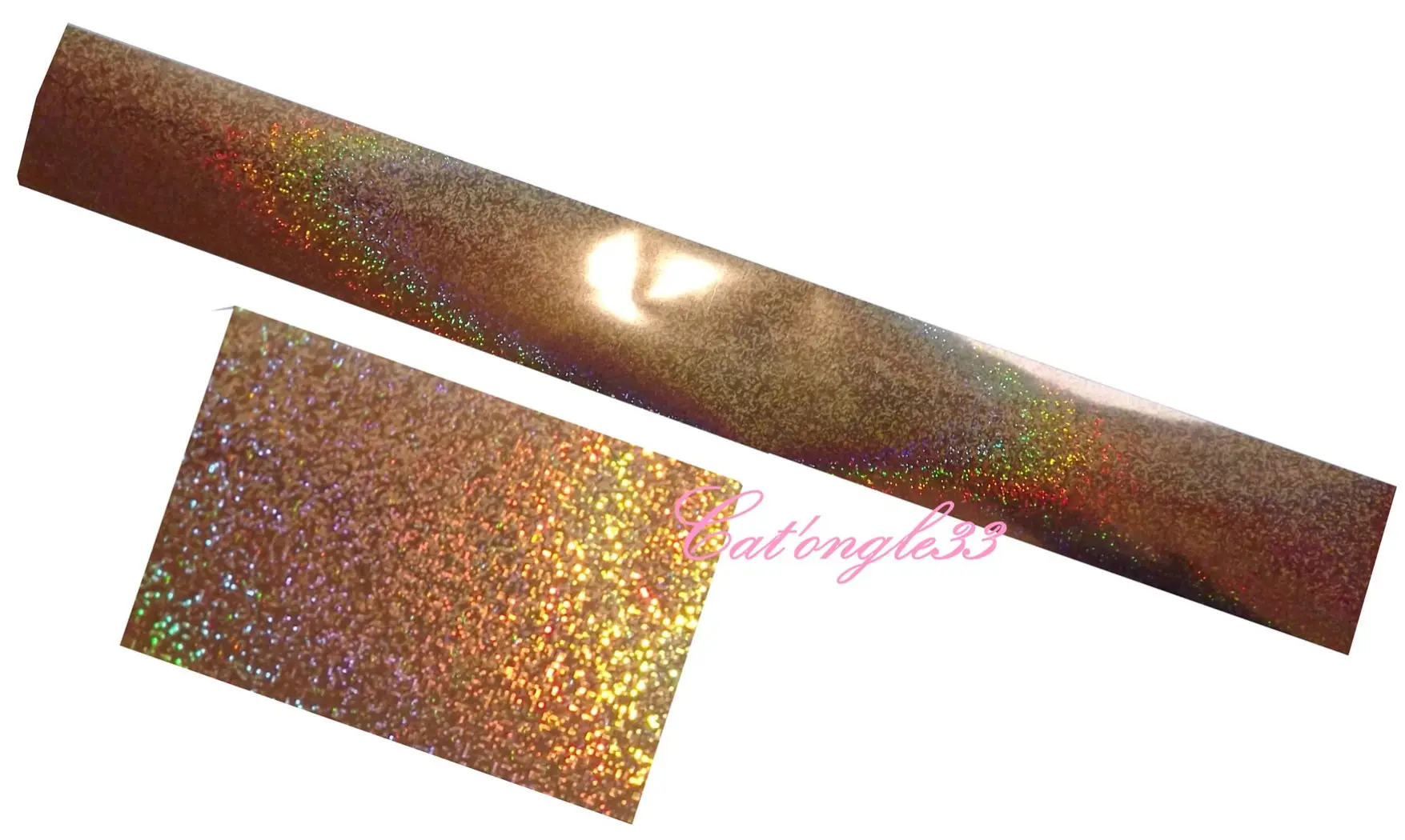 Foils paillette bronze nail art 20 cm