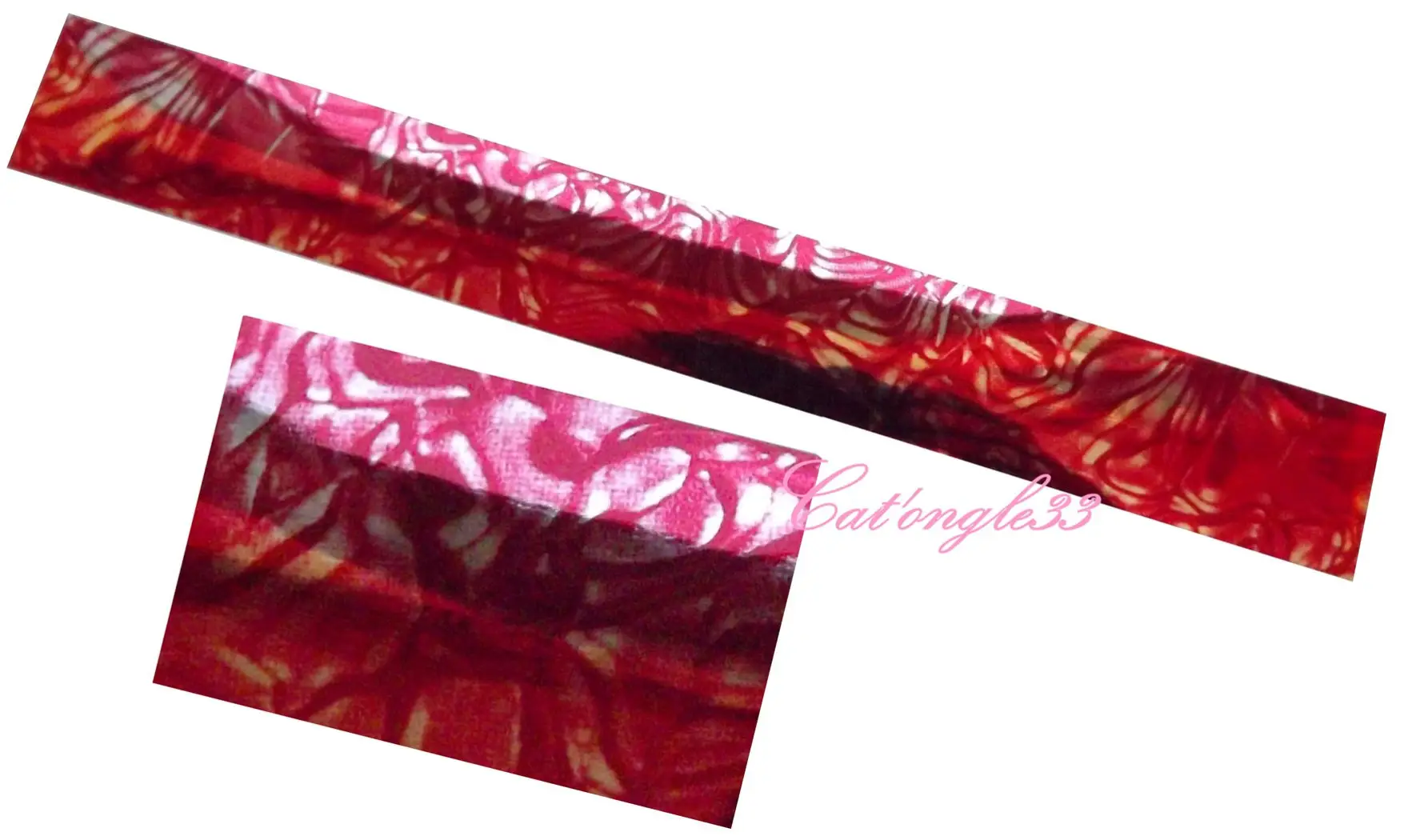 Foils marbré rouge nail art 20 cm