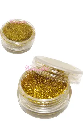 Paillettes fines jaune or nail art