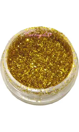 Paillettes fines jaune or nail art