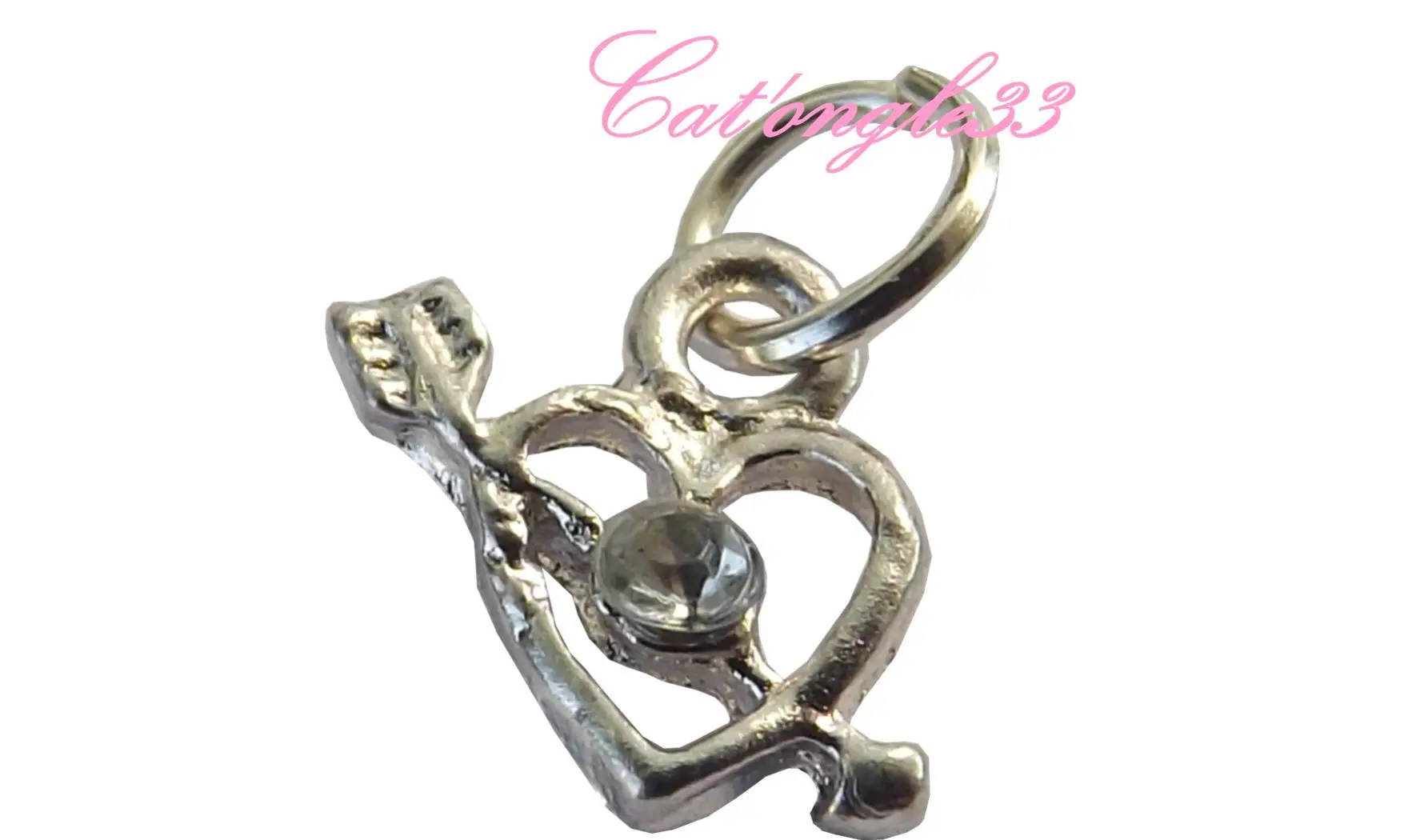 Boite piercing coeur fléche blanche