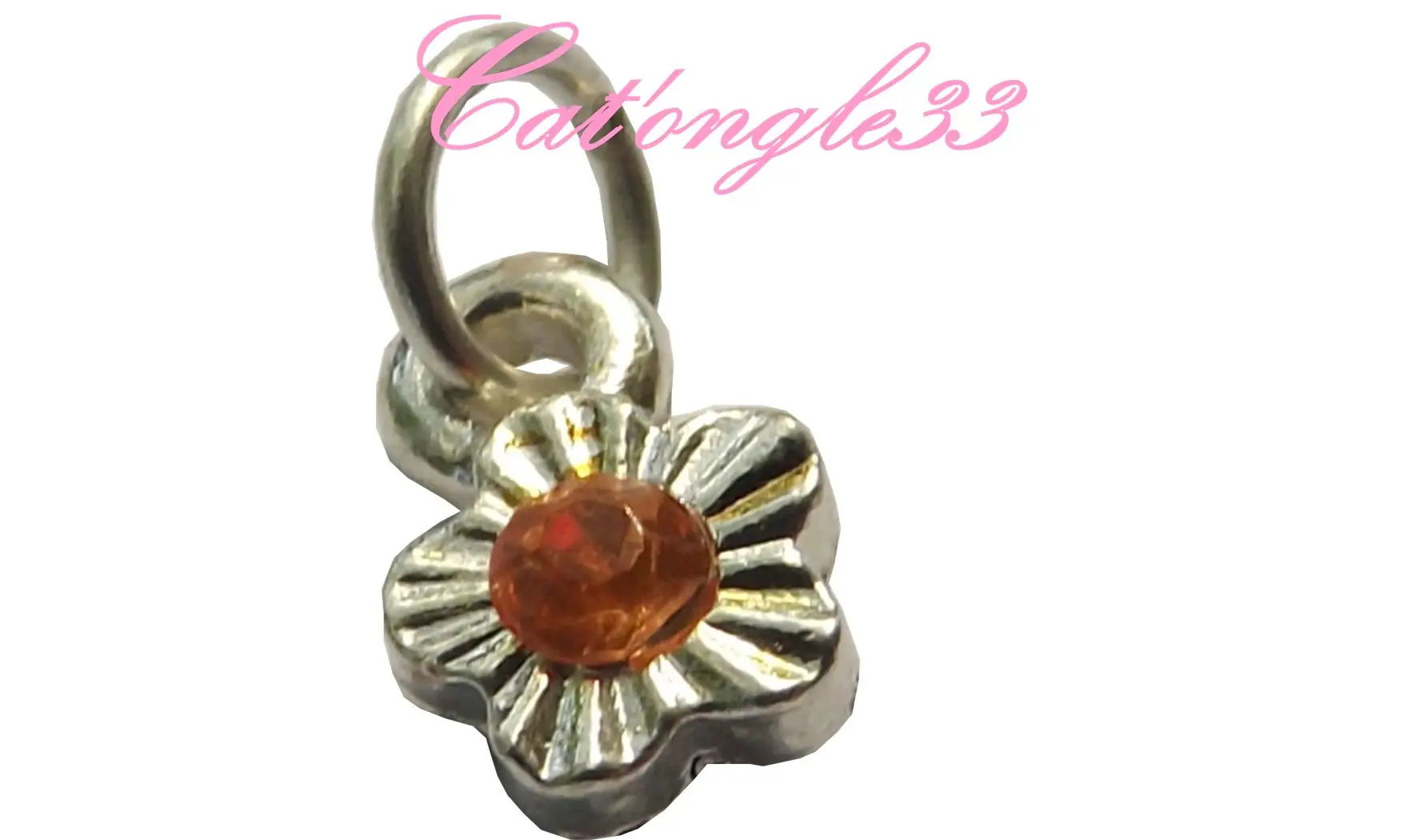Piercing fleur jaune orangé nail art