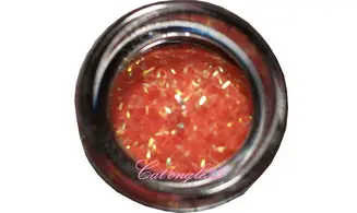 Fils paillettes saumon nail art