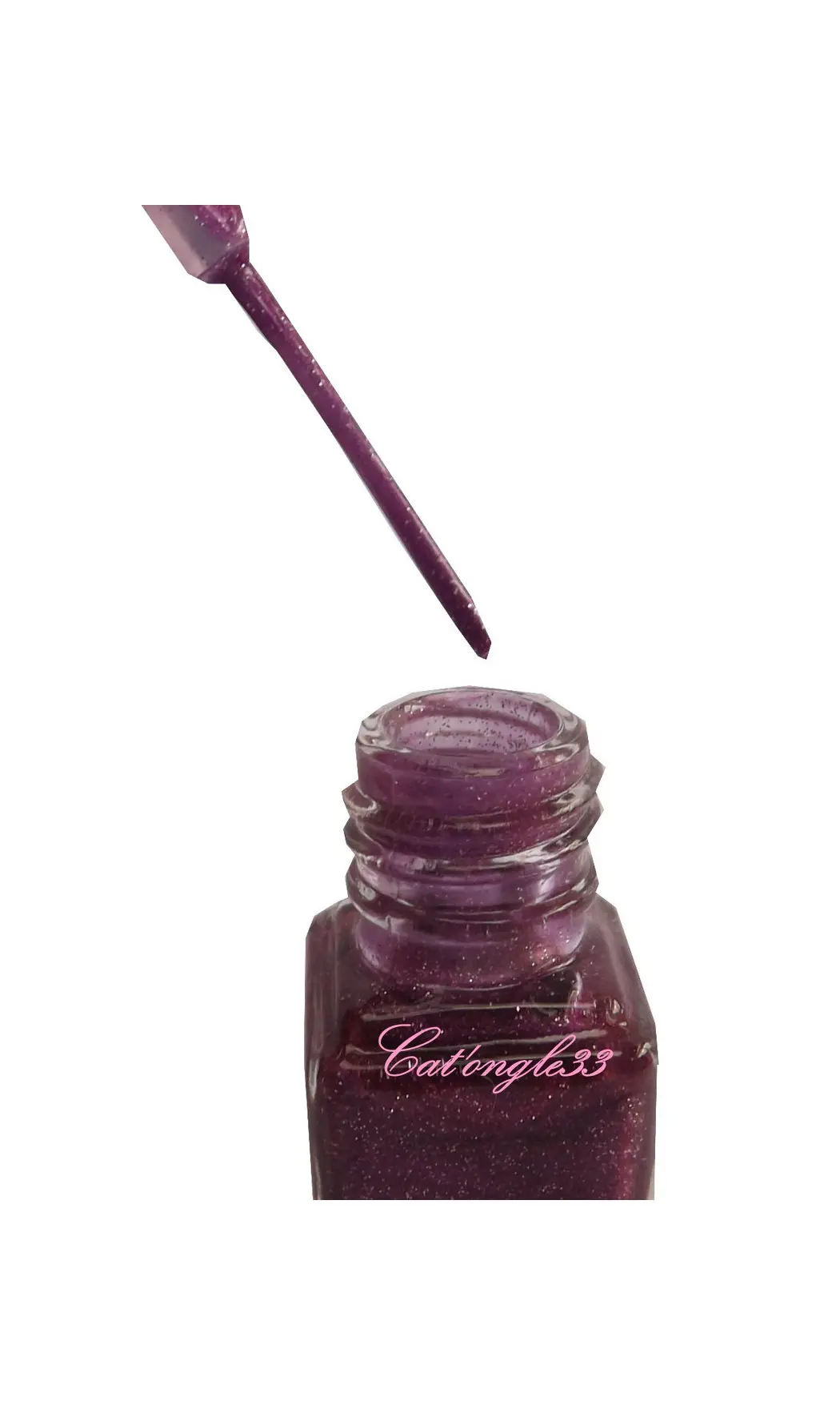 Vernis liner violet paillette 17