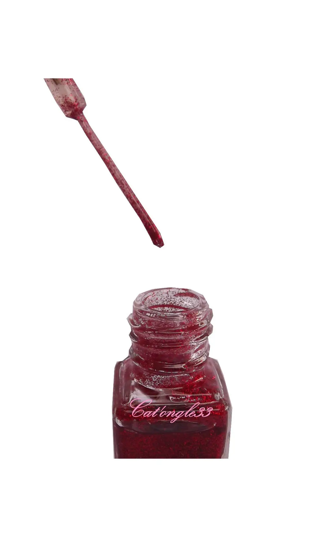 Vernis liner rouge paillette 18