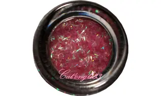 Fils paillettes rose clair nail art