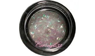 Fils paillettes blanche nail art