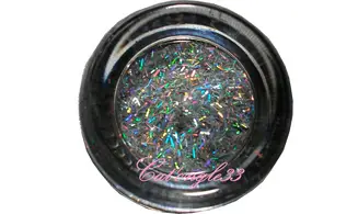 Fils paillettes argent nail art