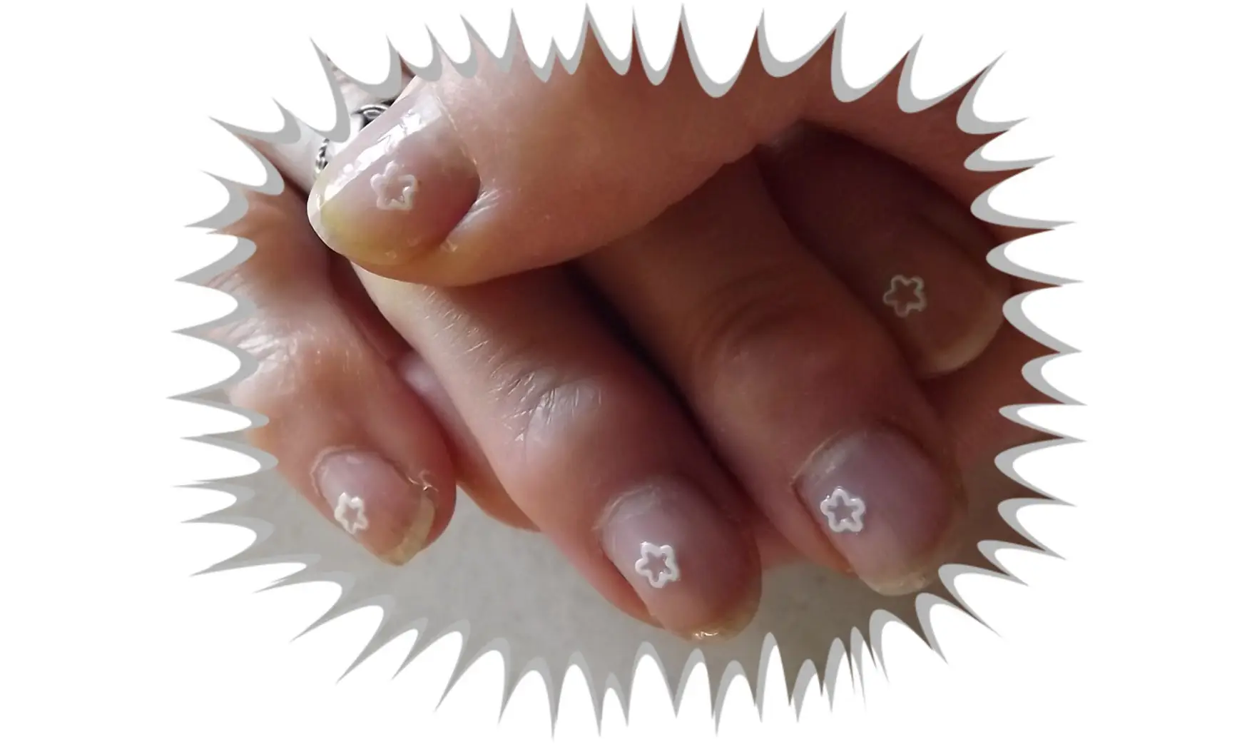 Dazzling hologramme fleur/étoile blanche