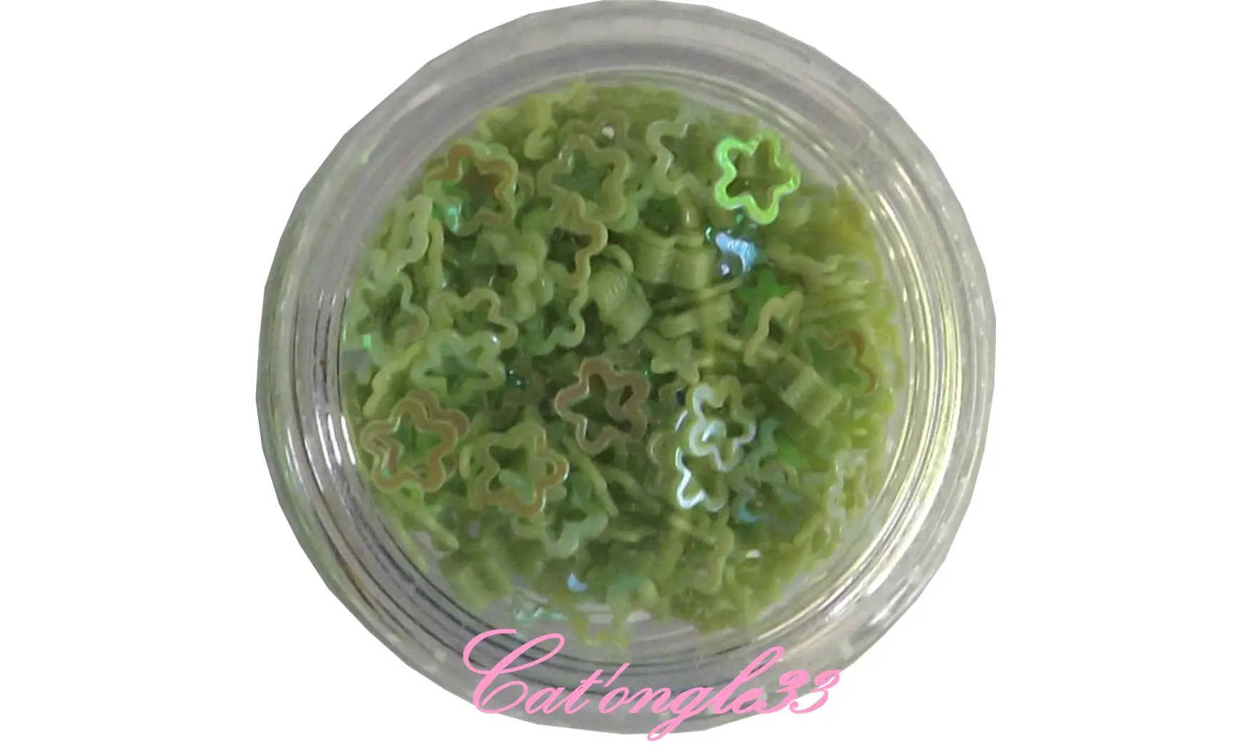 Dazzling hologramme fleur/étoile verte
