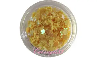 Dazzling hologramme fleurs jaune