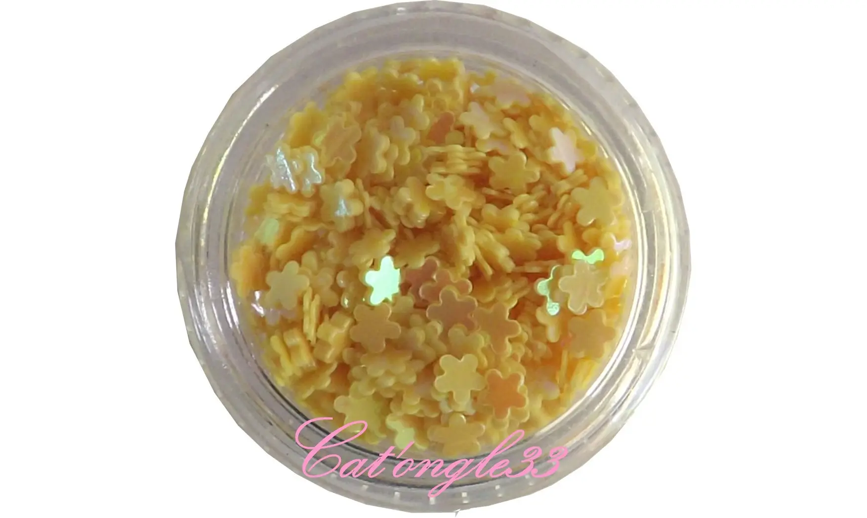 Dazzling hologramme fleurs jaune