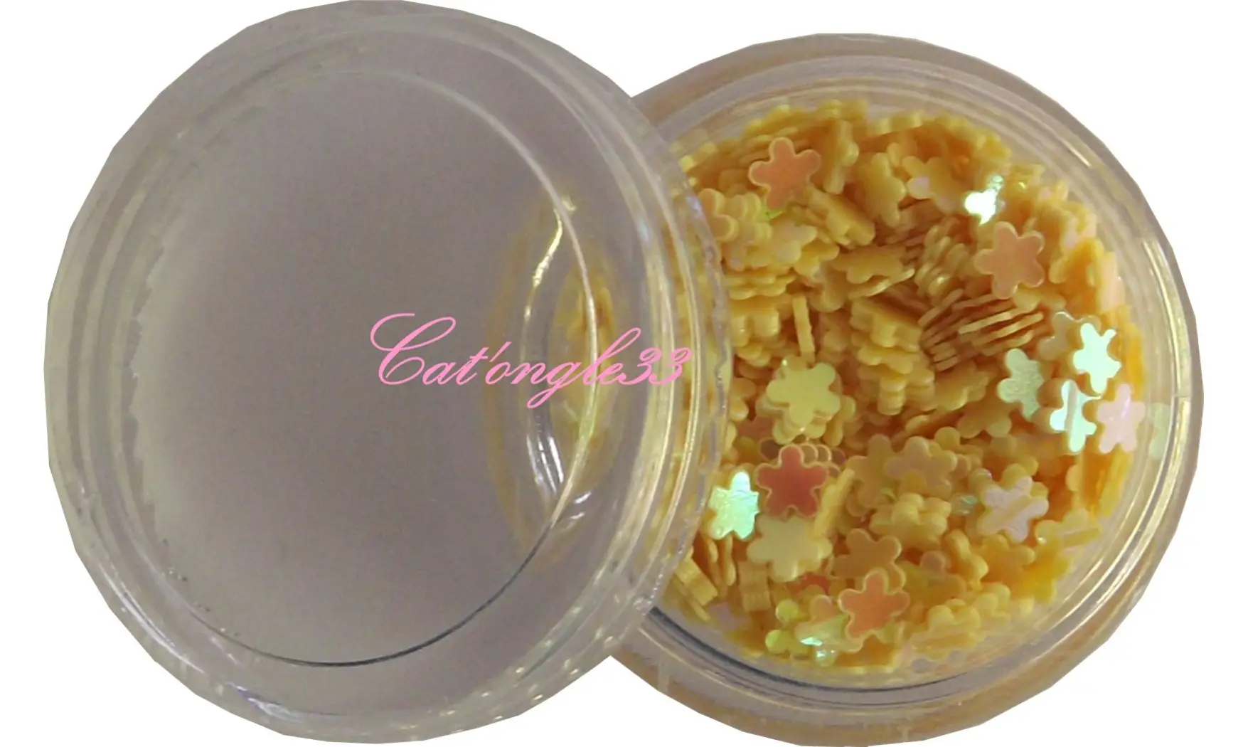 Dazzling hologramme fleurs jaune