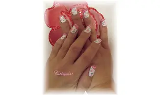 Dazzling hologramme coeur troué rose