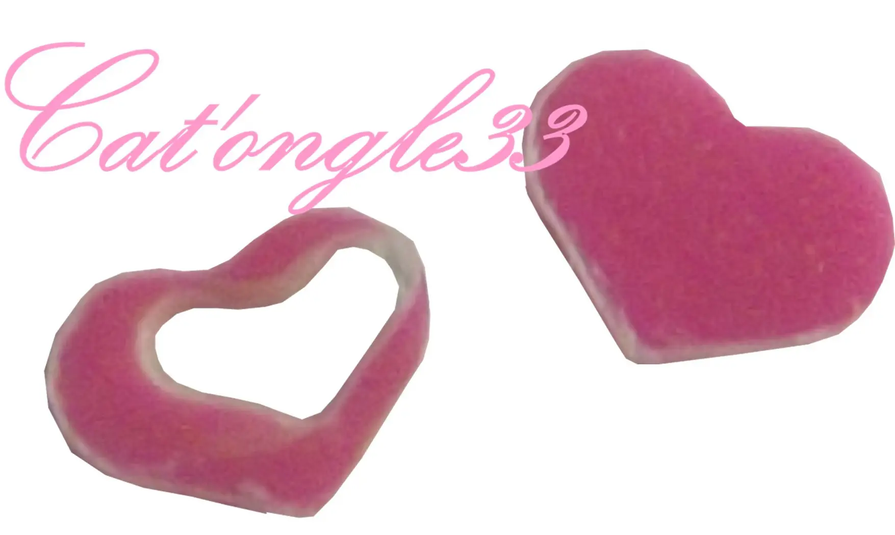Dazzling hologramme coeur troué rose