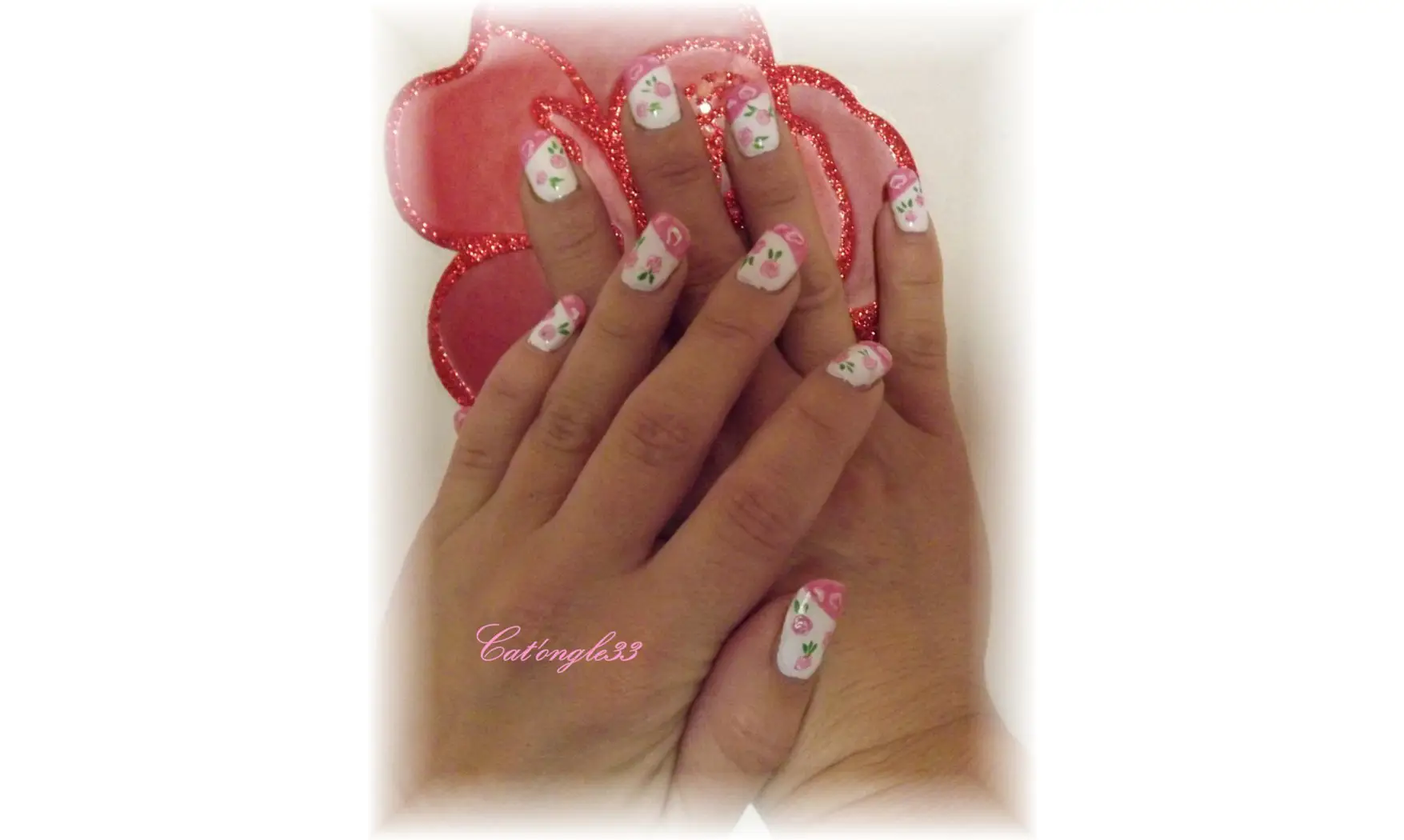 Dazzling hologramme coeur troué rose