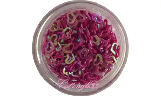 Dazzling hologramme coeur troué fuchsia