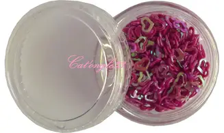 Dazzling hologramme coeur troué fuchsia