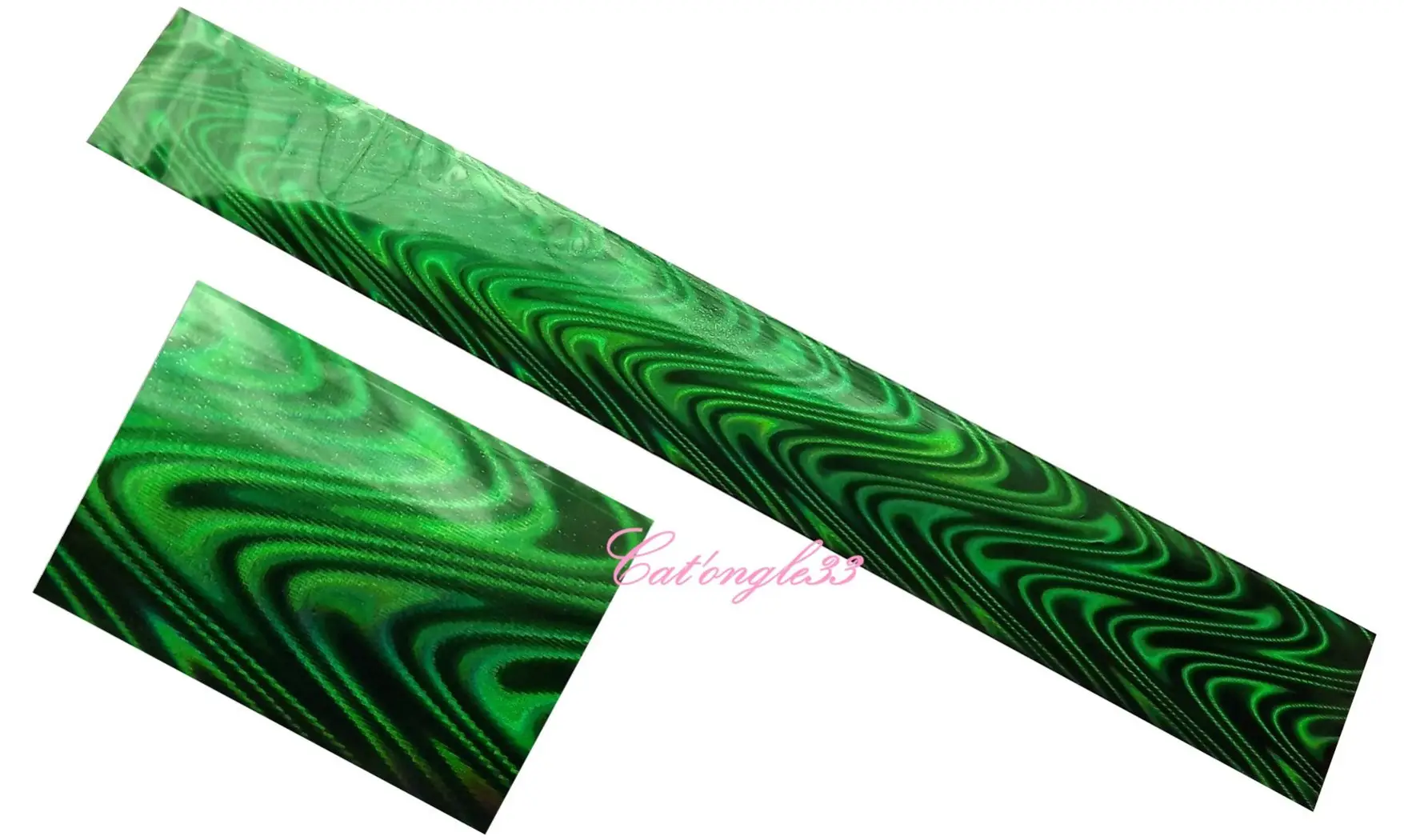 Foils ondulé vert nail art 50 cm