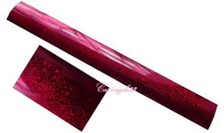 Foils paillette rouge hologramme 50 cm