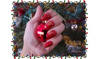 Foils paillette rouge hologramme 50 cm
