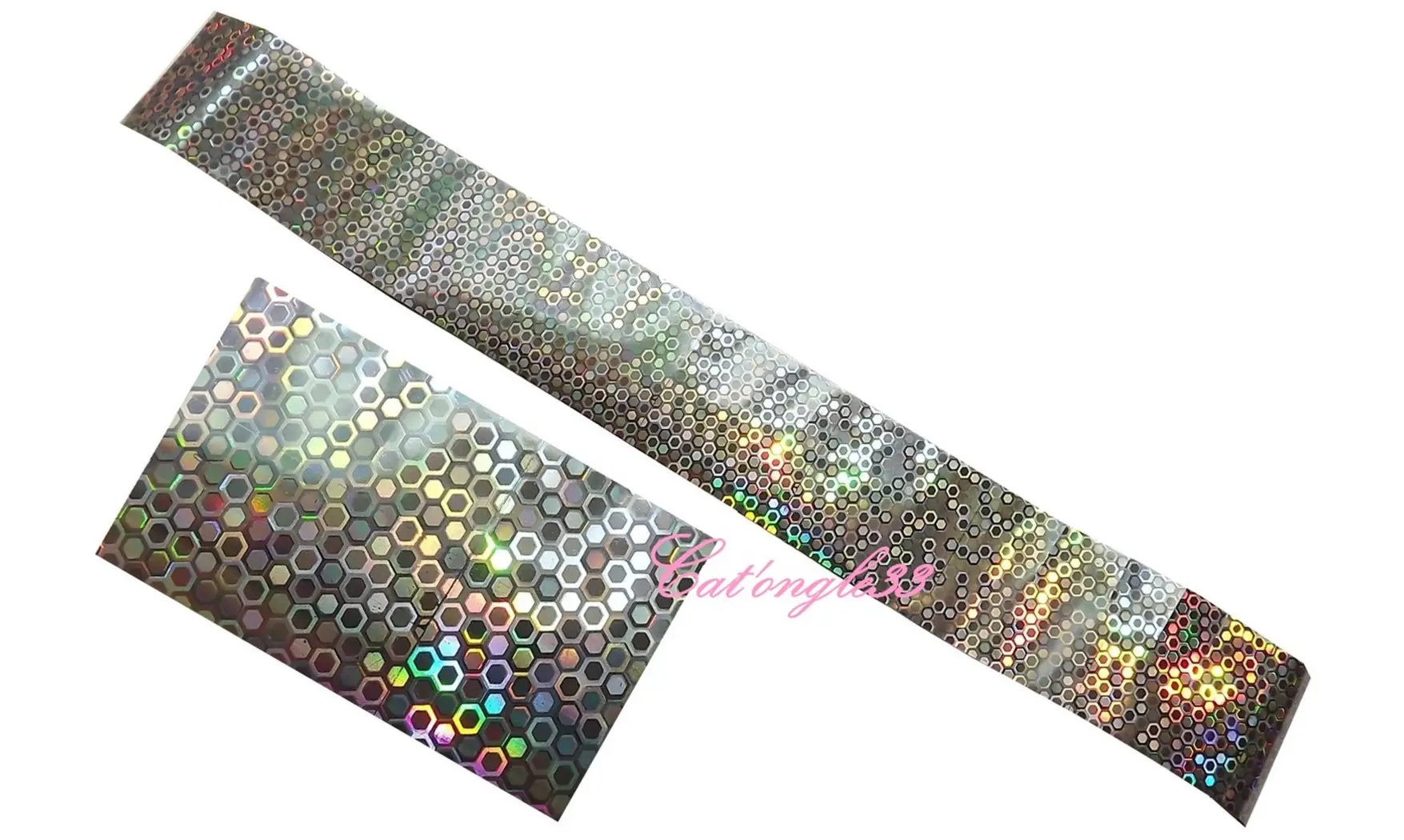 Foils bulle argent hologromme 50 cm