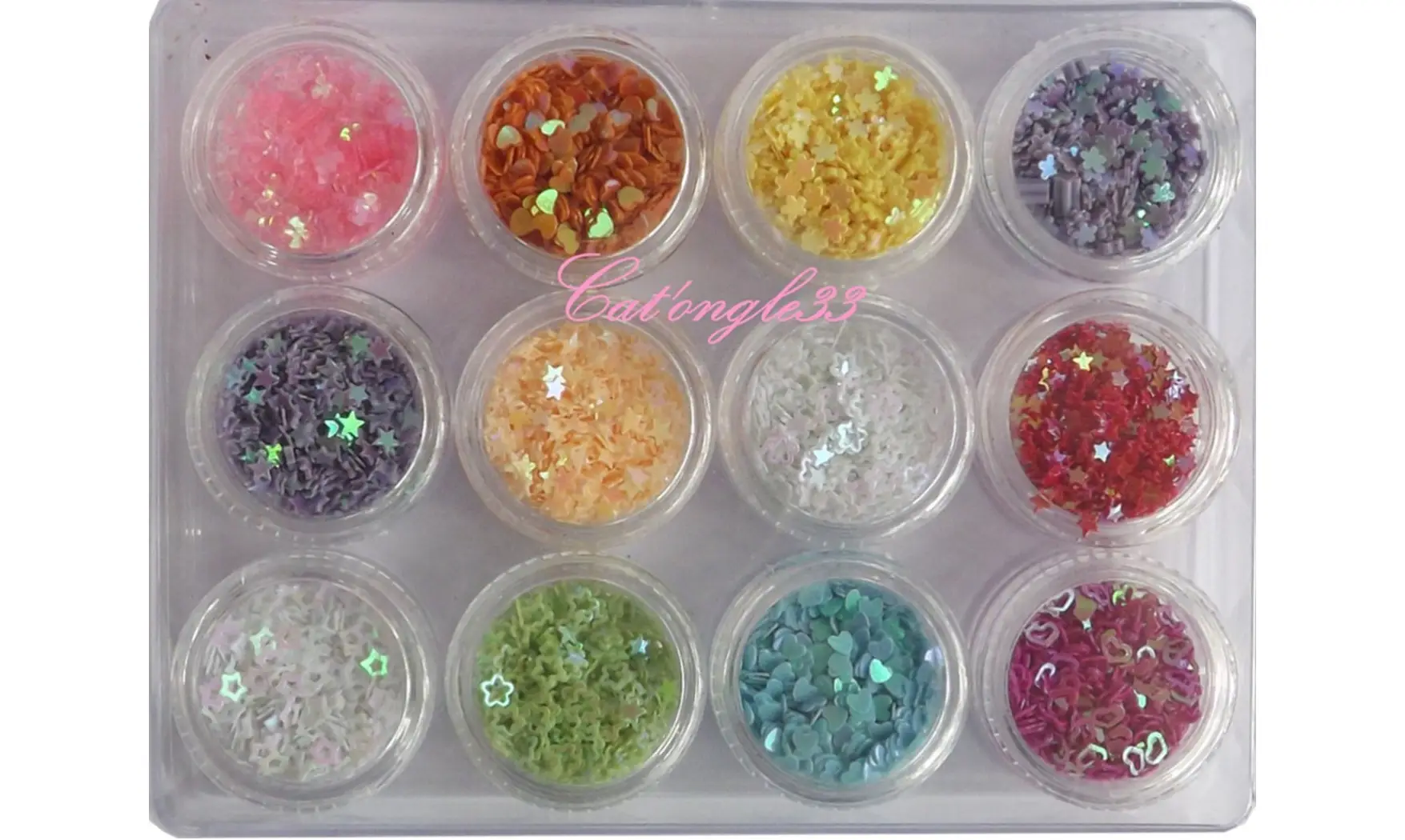 Boîte de 12 pots d'hologramme