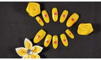 Press on nails Belle fleurs - Taille M