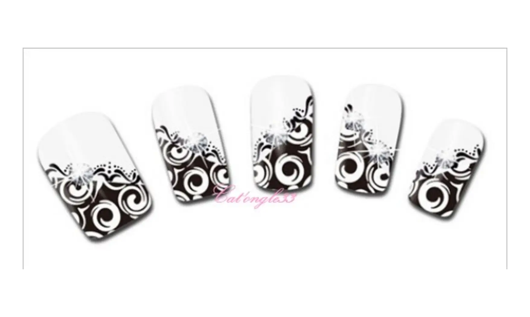 Water decal french noir blanc XF1299