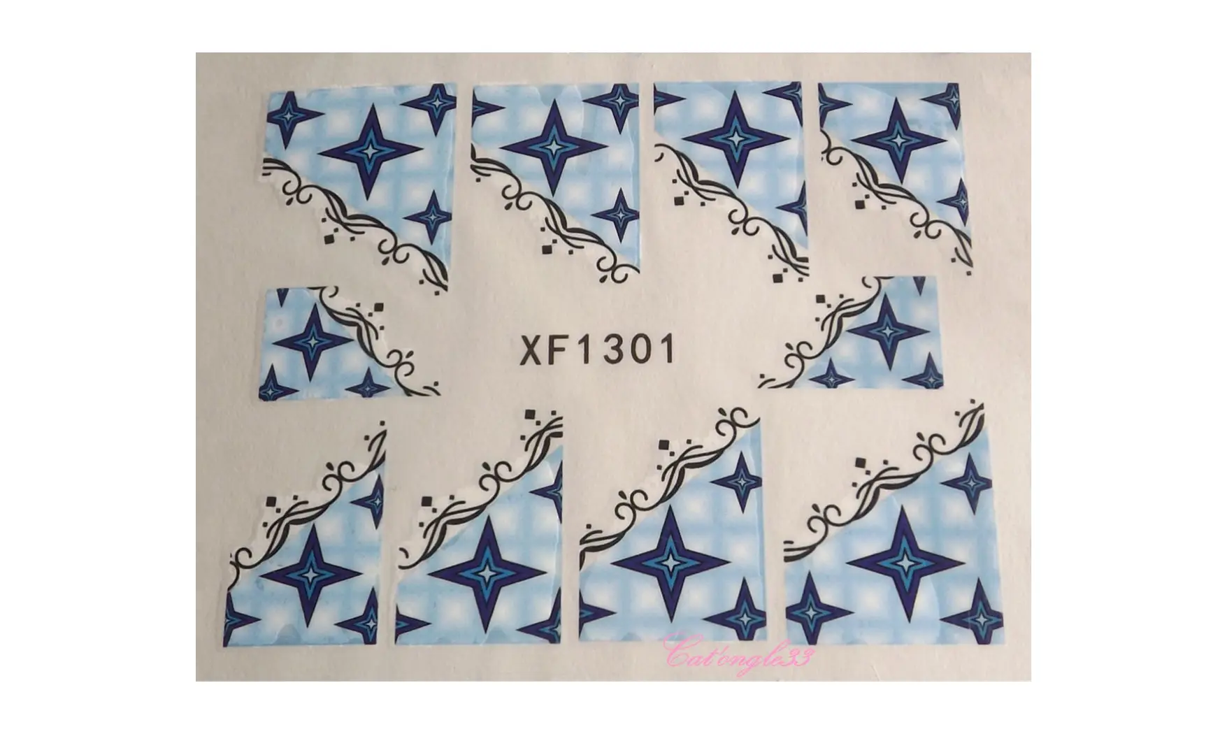 Water decal french bleu étoile XF1301